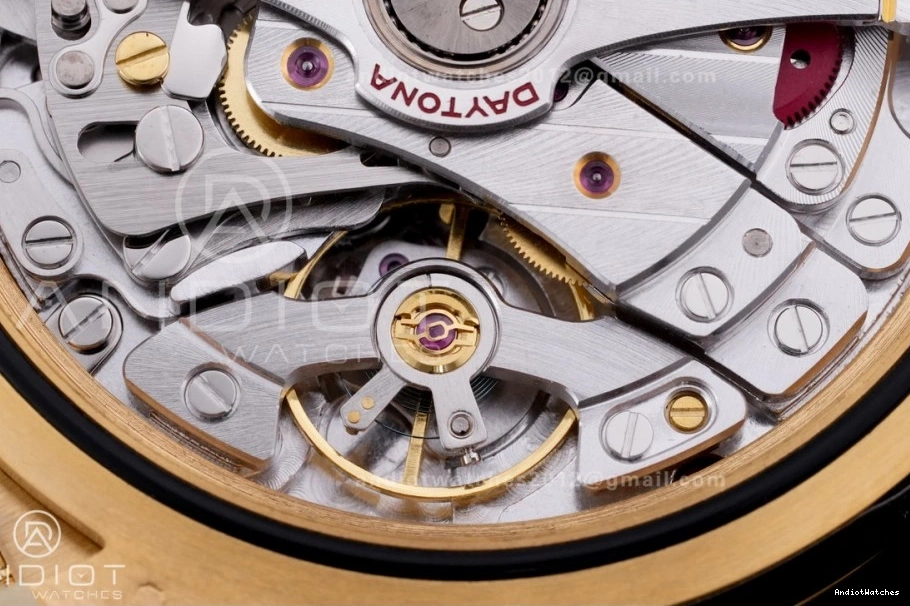 Gold VSF 804 Daytona Marker Weight Black Best Snug Gain Black Dial 1:1 DD Stick Sub-dial Oyster-flex Rim Edition 126518 on Strap 0308